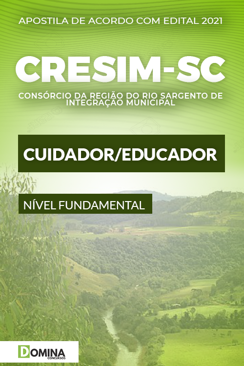 Apostila Concurso CRESIM SC 2021 Cuidador Educador