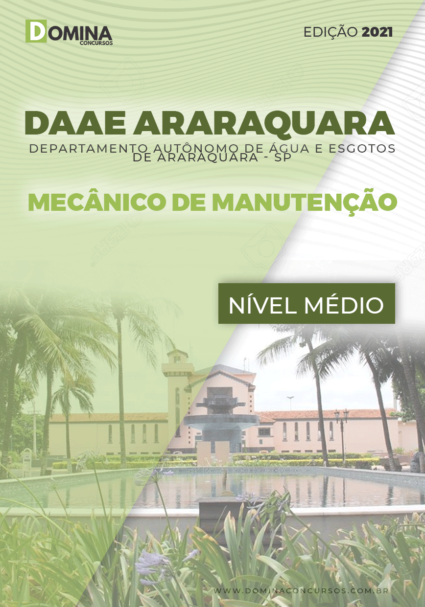 Apostila DAAE Araraquara SP 2021 Mecânico de Manutenção