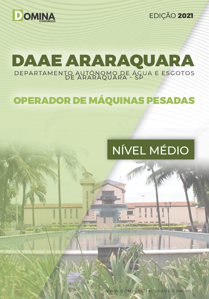 Apostila DAAE Araraquara SP 2021 Operador Máquinas Pesadas