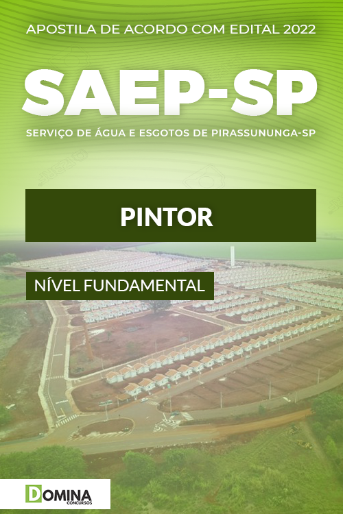 Apostila Concurso SAEP Pirassununga SP 2021 Pintor