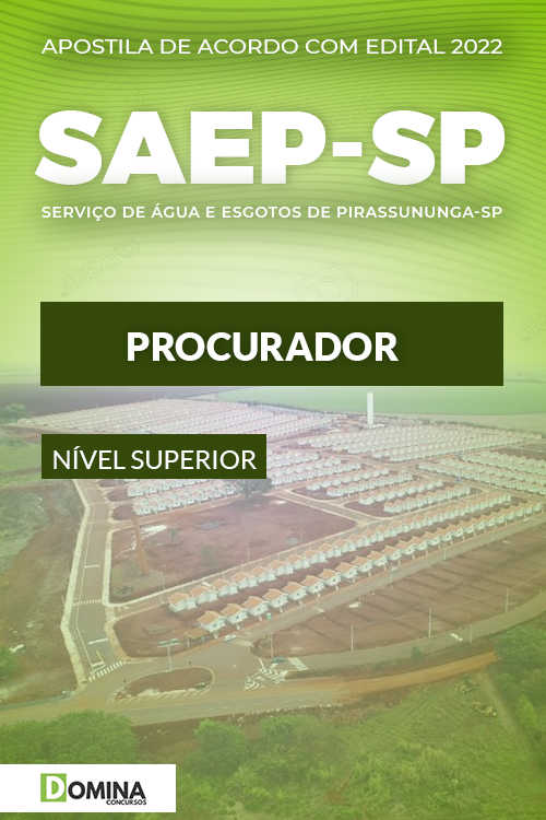 Apostila Concurso SAEP Pirassununga SP 2021 Procurador