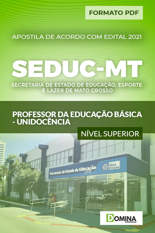 Apostila SEDUC MT 2021 Professor Educacao Basica Unidocencia