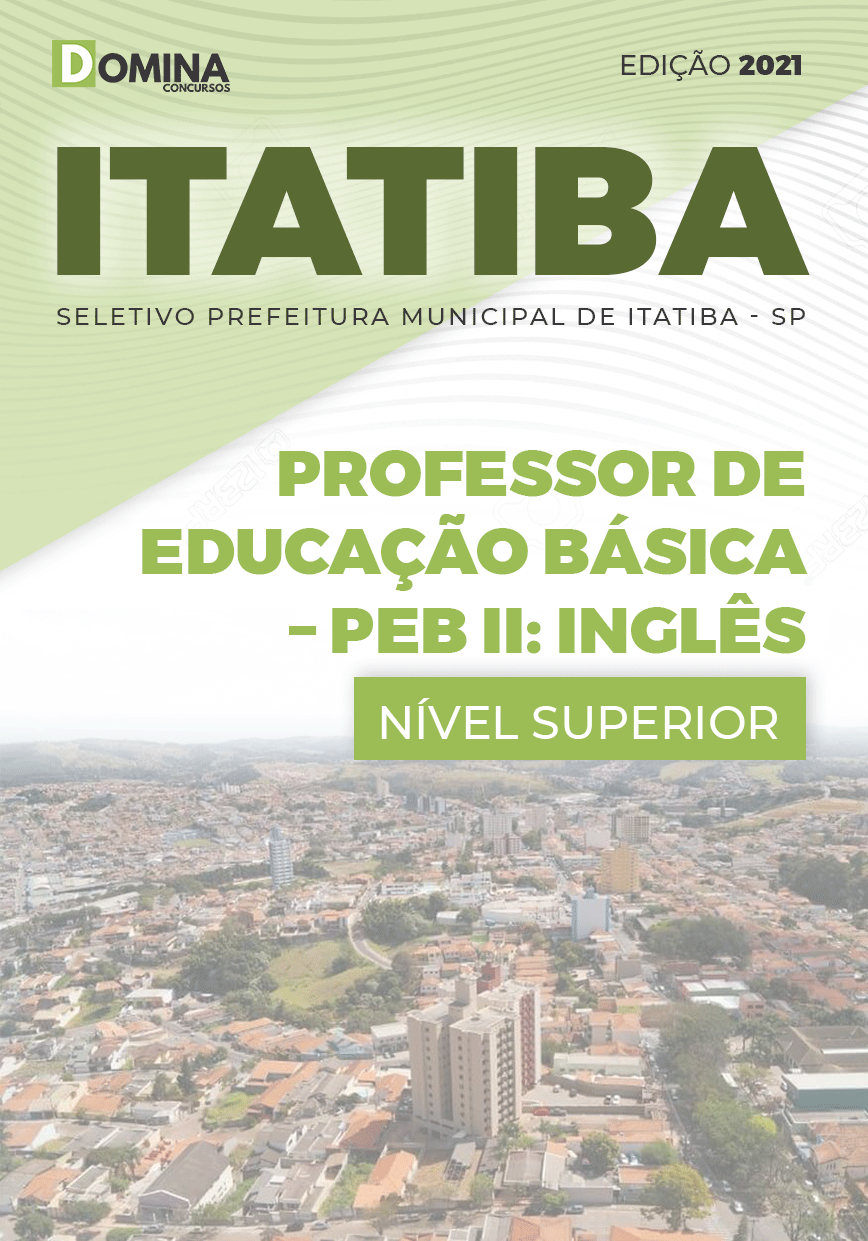 Apostila Pref Itatiba SP 2021 Professor PEB II Inglês