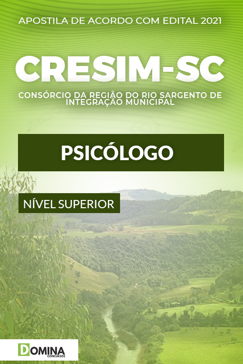 Apostila Concurso CRESIM SC 2021 Psicólogo AMEOSC