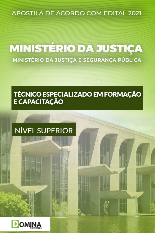 Apostila MJ SP 2021 Técnico em Formação e Capacitação