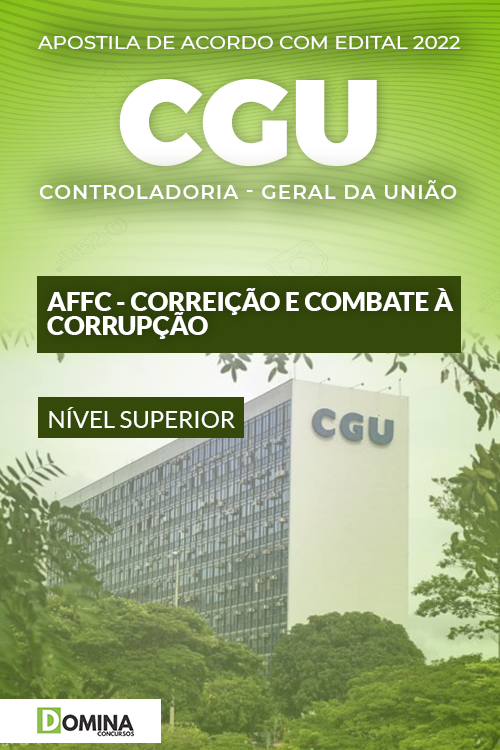 Apostila Concurso CGU 2022 Correção e Combate a Corrupção