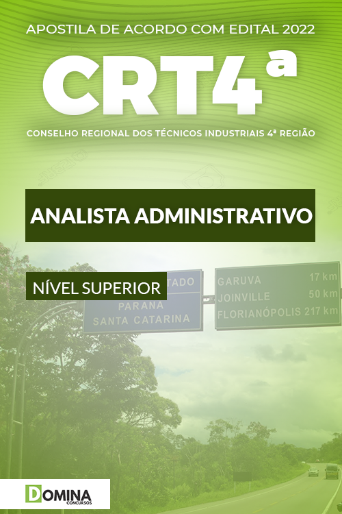 Apostila Concurso CRT 4 PR SC 2022 Analista Administrativo