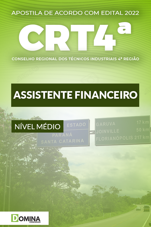 Apostila Concurso CRT 4 PR SC 2022 Assistente Financeiro