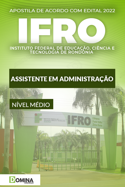 Apostila Concurso IFRO 2022 Assistente em Administração