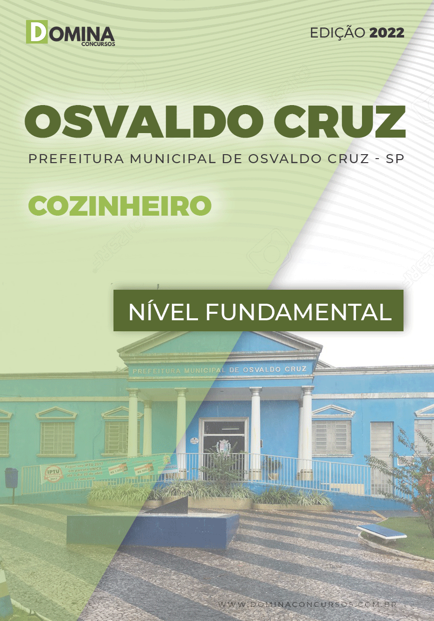Apostila Concurso Pref Osvaldo Cruz SP 2022 Cozinheiro