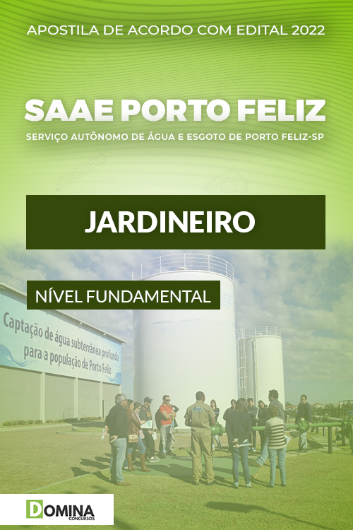Apostila Concurso SAAE Porto Feliz SP 2022 Jardineiro