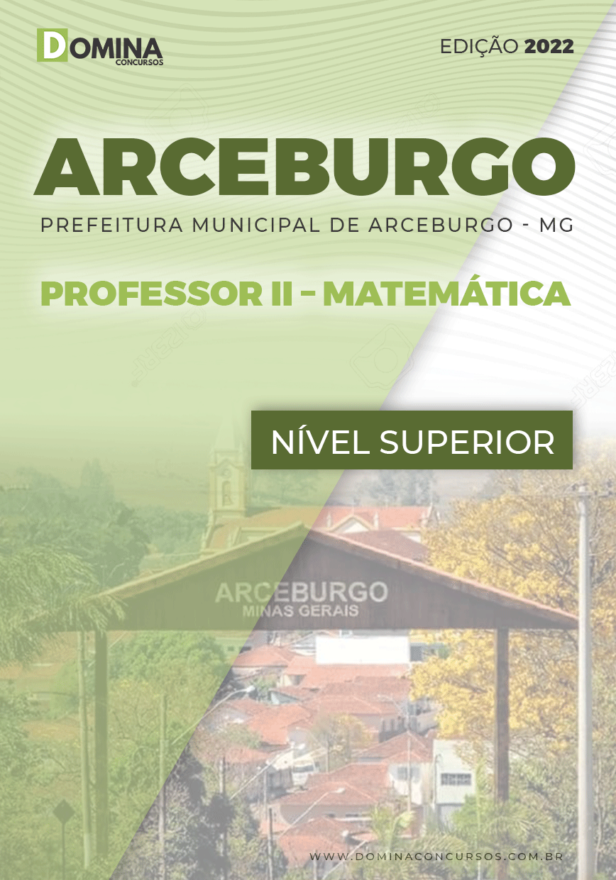Apostila Pref Arceburgo MG 2022 Professor II Matemática