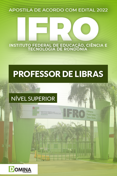 Apostila Concurso IFRO 2022 Professor de Libras AOCP