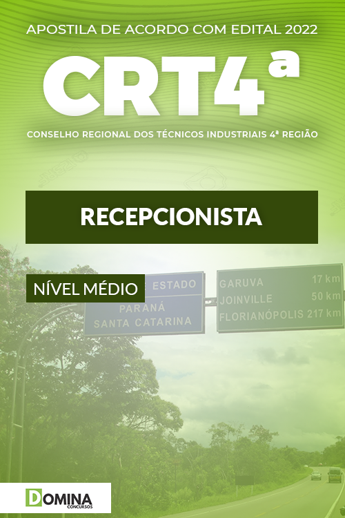 Apostila Concurso CRT 4 PR SC 2022 Recepcionista