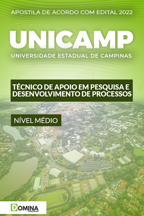 Apostila UNICAMP SP 2022 Técnico Desenvolvimento de Processos