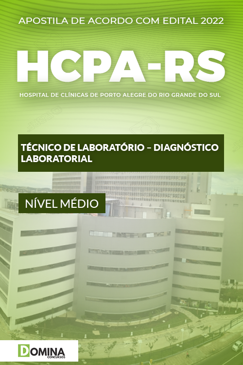 Apostila HCPA RS 2022 Técnico Diagnóstico Laboratorial