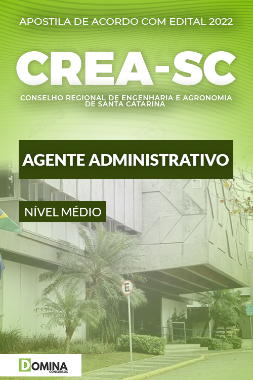Apostila Concurso CREA SC 2022 Agente Administrativo