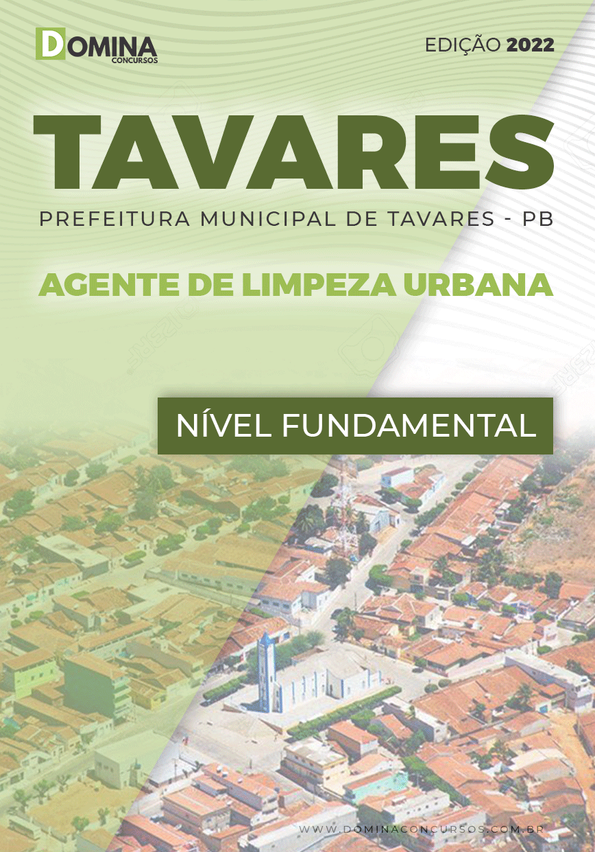 Apostila Prefeitura Tavares PB 2022 Agente de Limpeza Urbana