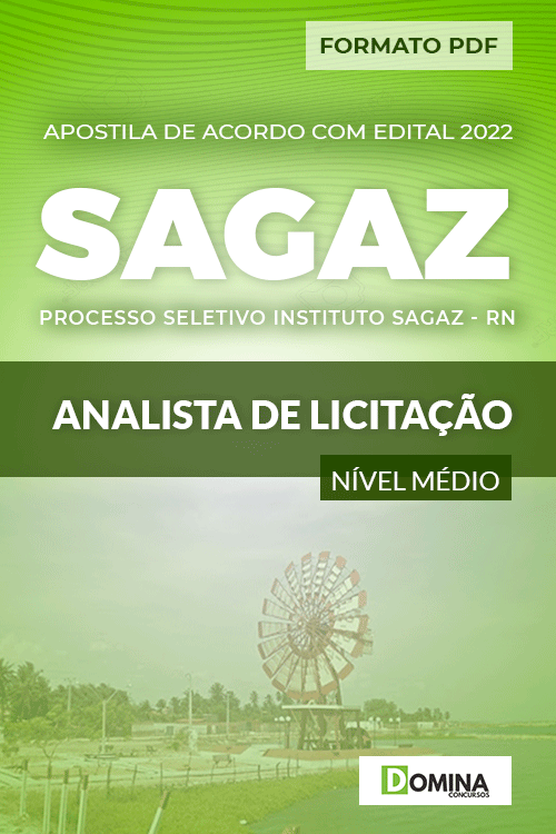Apostila Instituto SAGAZ RN 2022 Analista de Licitação