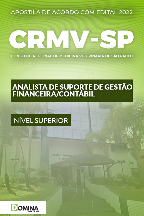Apostila CRMV SP 2022 Analista Gestão Financeira Contábil