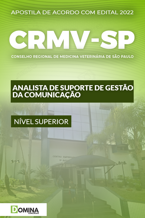 Apostila CRMV SP 2022 Analista de Suporte Comunicação