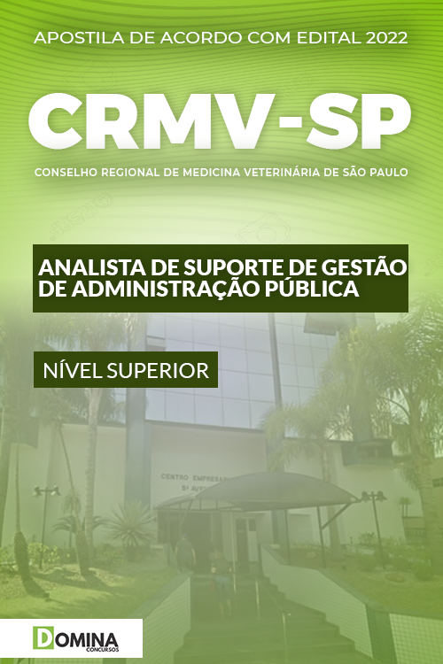 Apostila CRMV SP 2022 Analista de Administração Pública