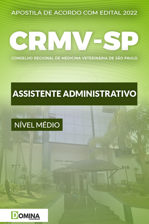 Apostila Concurso CRMV SP 2022 Assistente Administrativo