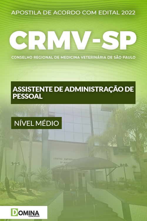 Apostila CRMV SP 2022 Assistente Administração Pessoal