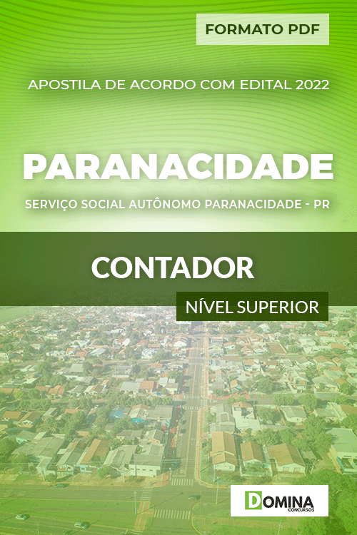 Download Apostila Seletivo Paranacidade PR 2022 Contador