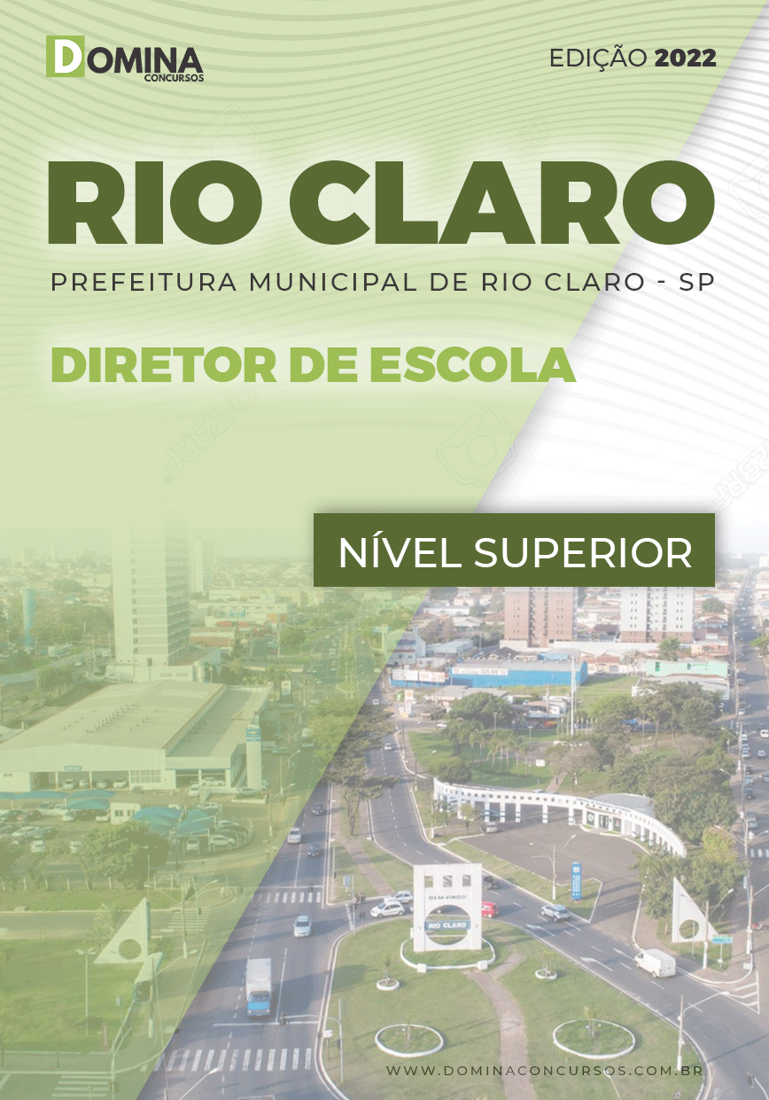 Apostila Concurso Pref Rio Claro SP 2022 Diretor de Escola