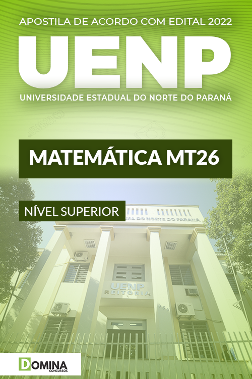 Download Apostila Concurso UENP PR 2022 Matemática MT26