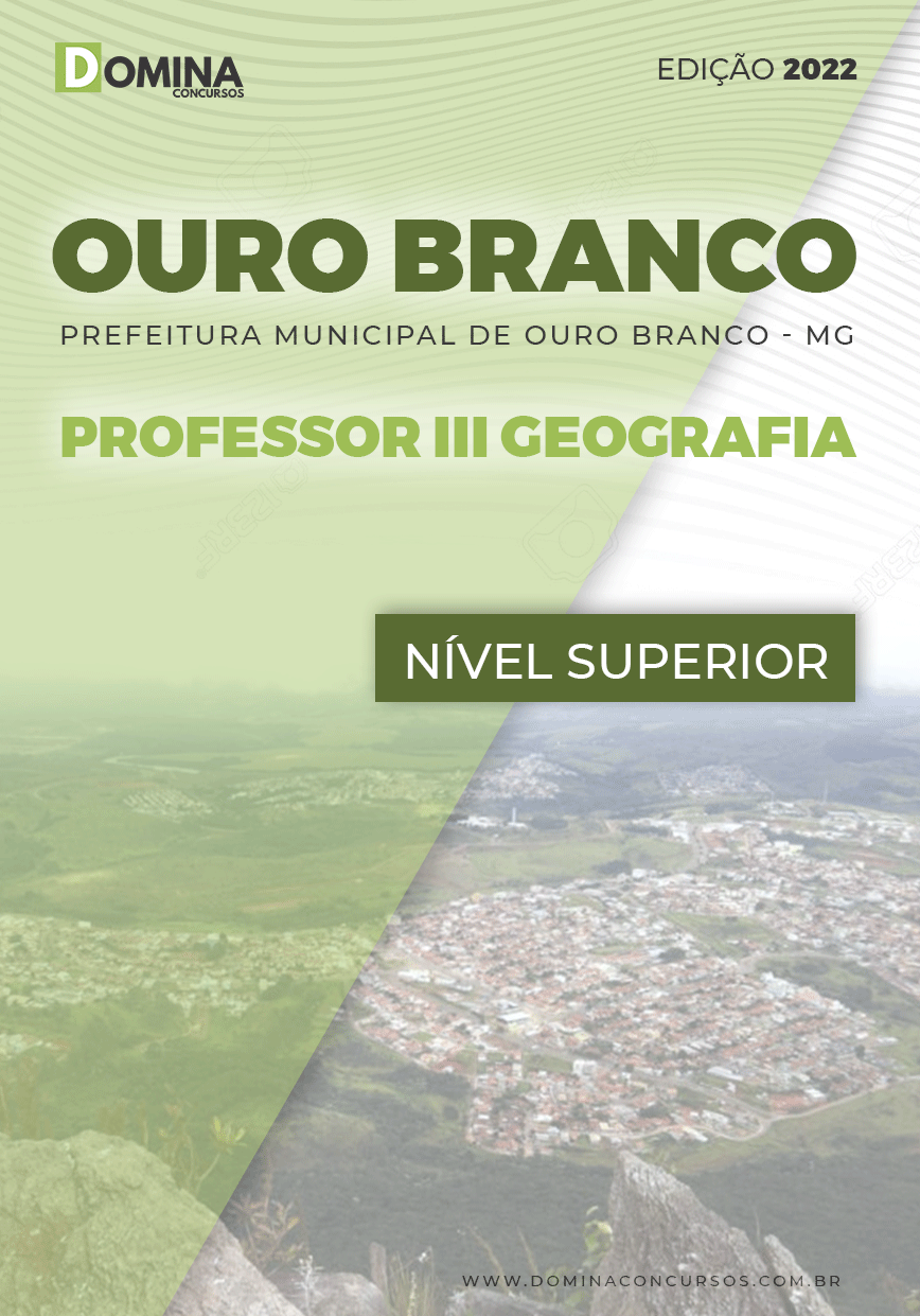 Apostila Ouro Branco MG 2022 Professor III Geografia
