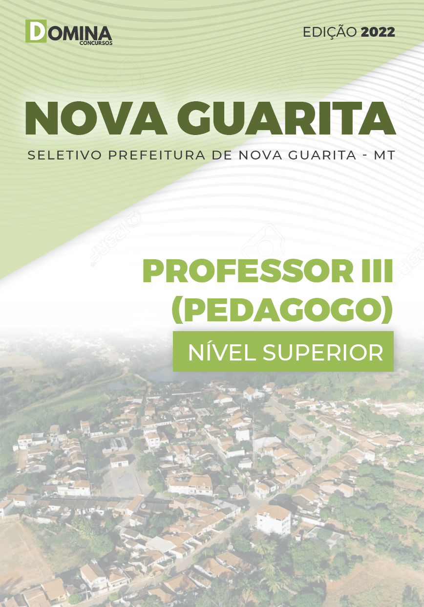 Apostila Nova Guarita MT 2022 Professor III Pedagogo