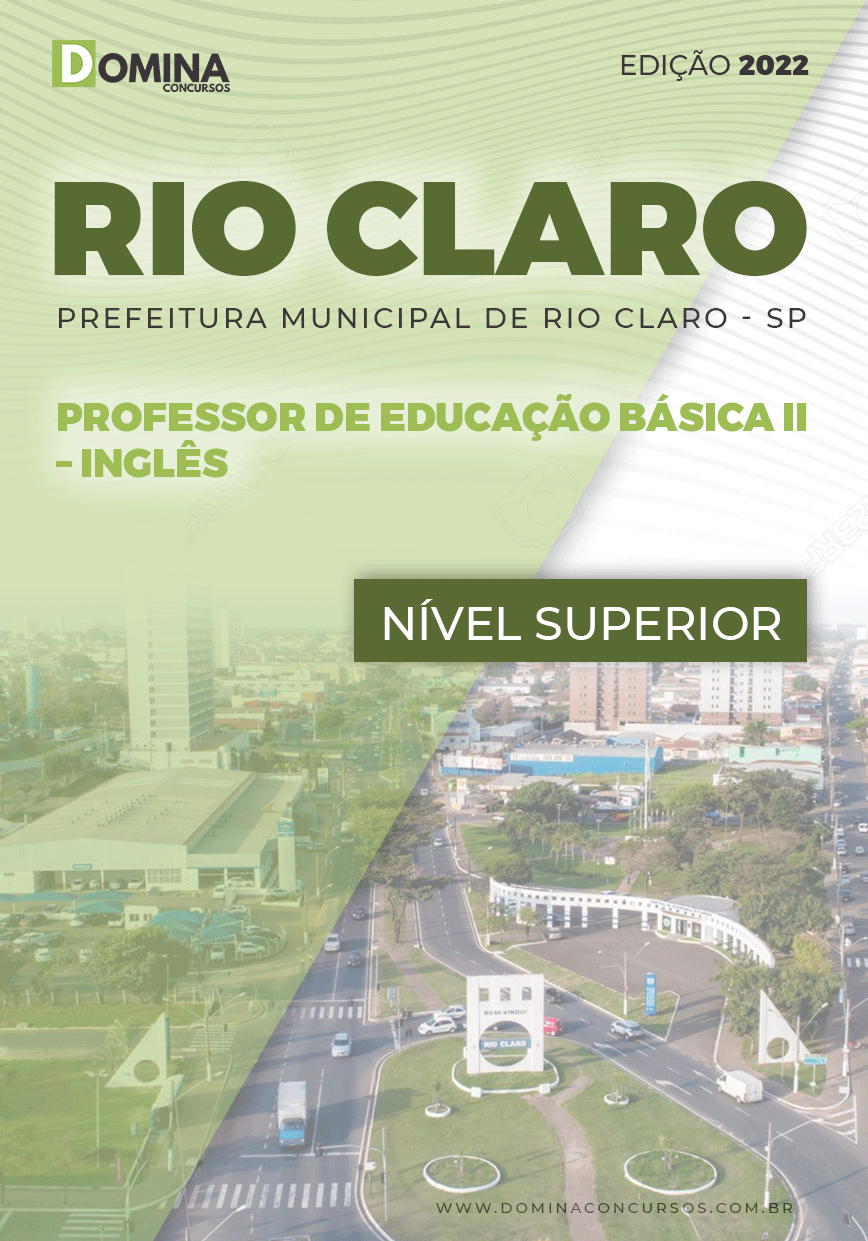 Apostila Pref Rio Claro SP 2022 PEB II Professor Inglês