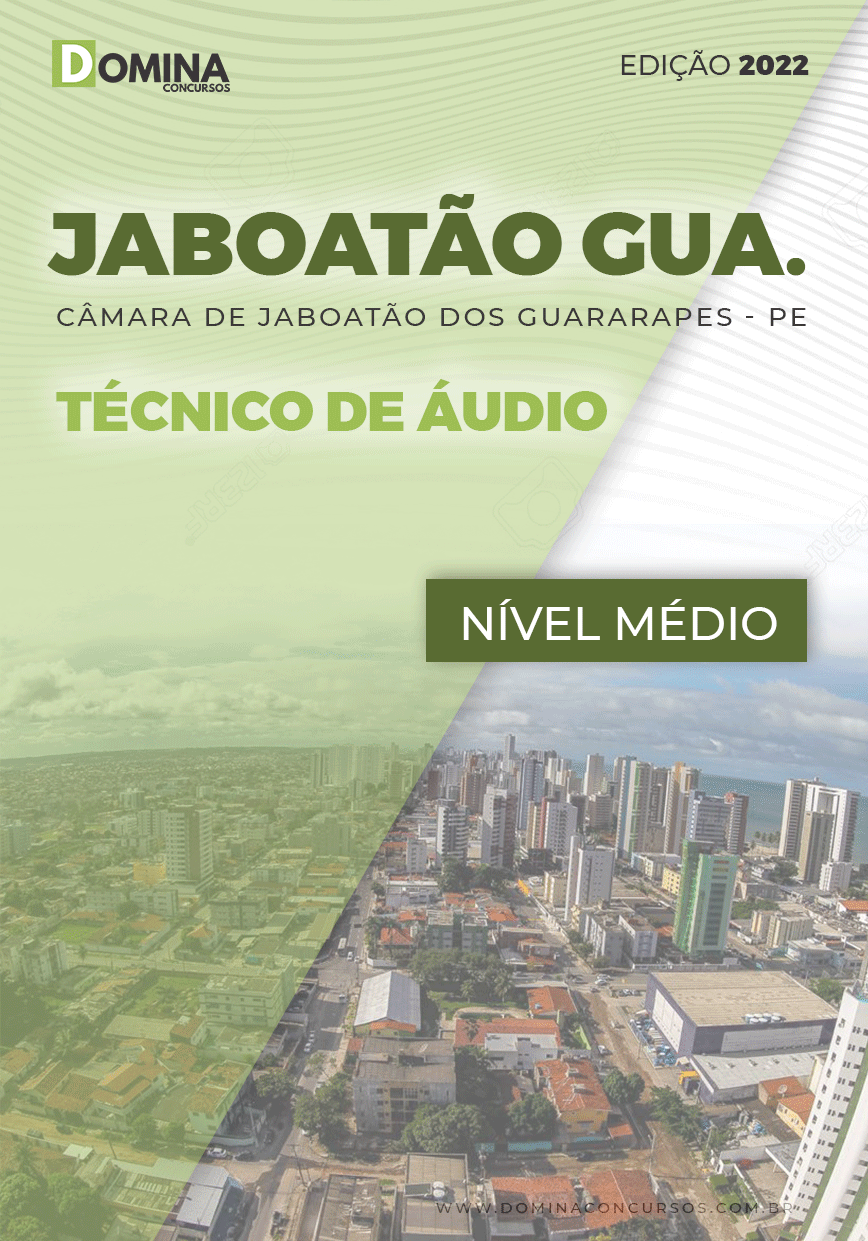 Apostila Câmara Jaboatão Guararapes PE 2022 Técnico Áudio