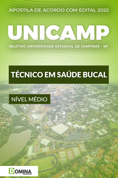 Apostila Pro Seletivo Unicamp SP 2022 Técnico em Saúde Bucal