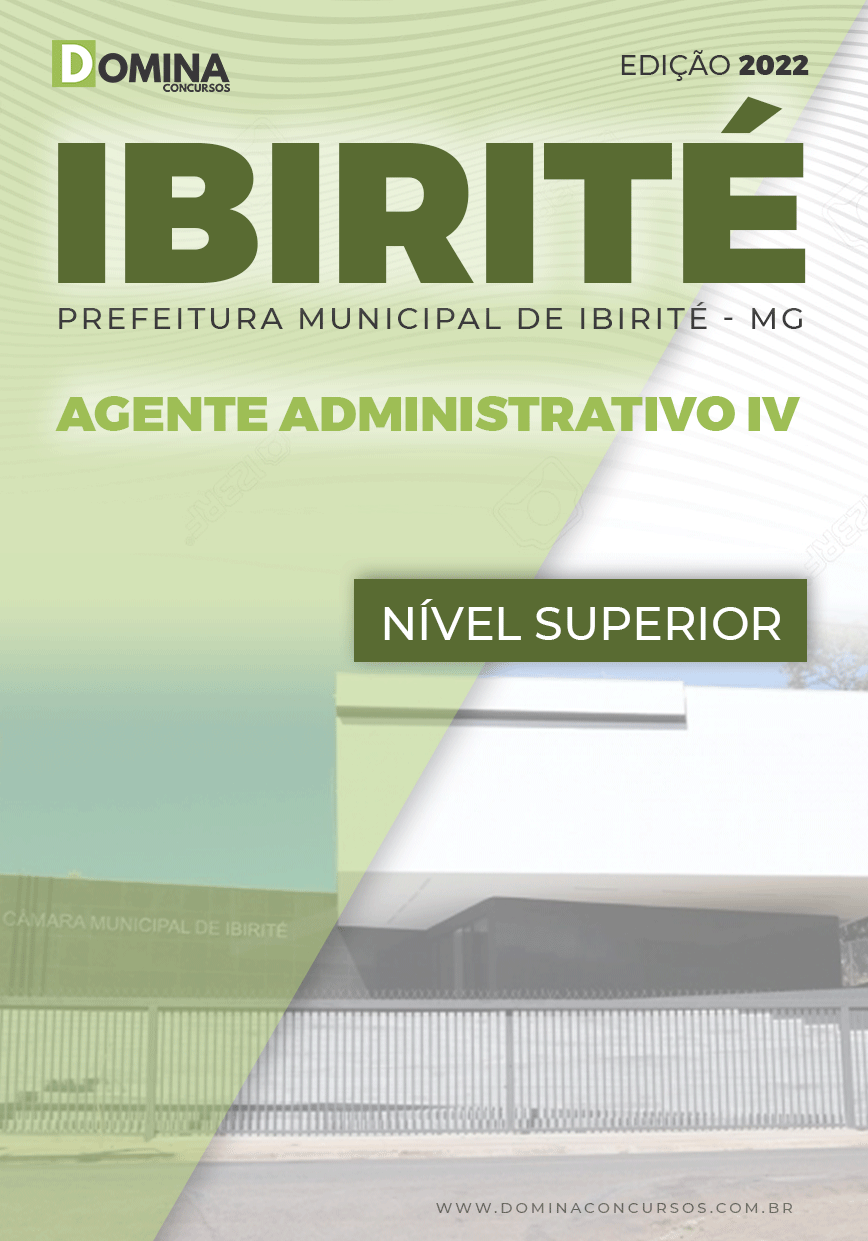 Apostila Câmara Ibirité MG 2022 Agente Administrativo IV