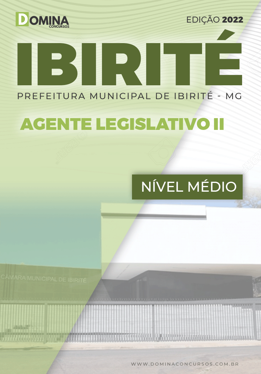 Apostila Digital Câmara Ibirité MG 2022 Agente Legislativo II