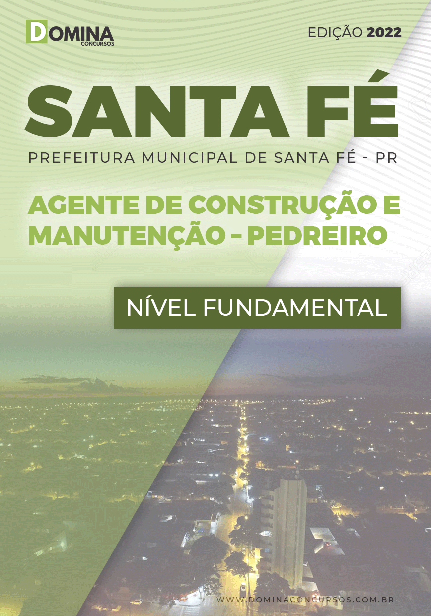 Apostila Digital Pref Santa Fé PR 2022 Agente Construção