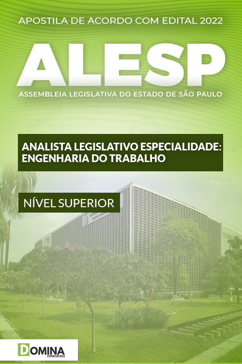 Apostila ALESP SP 2022 Analista Leg. Esp. Engenharia Trabalho