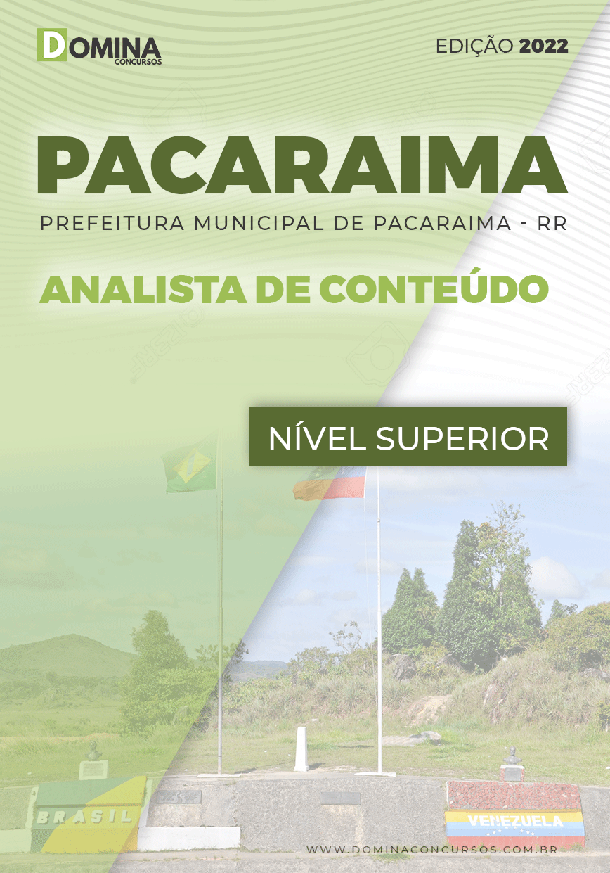 Apostila Concurso Pref Pacaraima RR 2022 Analista Conteúdo