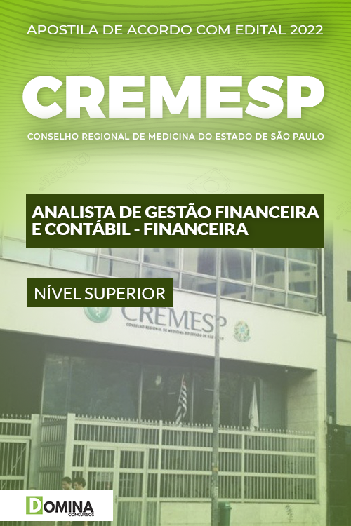 Apostila Digital CREMESP 2022 Analista Financeira