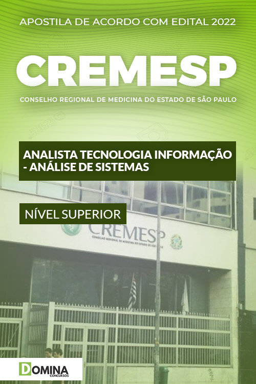 Apostila CREMESP 2022 Analista Administrativo Sistemas