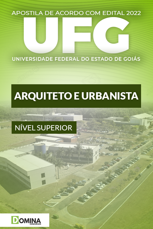 Apostila Digital Concurso UFG 2022 Arquiteto Urbanista