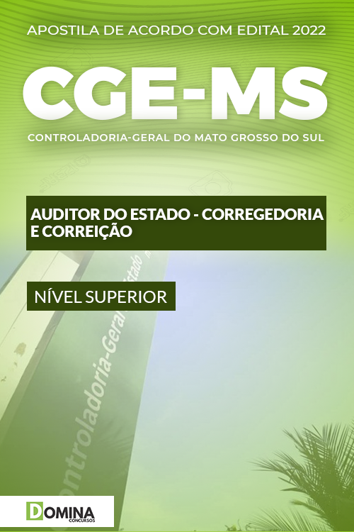 Apostila CGE MS 2022 Auditor Corregedoria e Correição