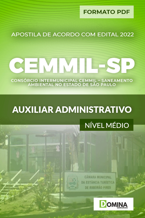 Apostila Seletivo CEMMIL SP 2022 Auxiliar Administrativo