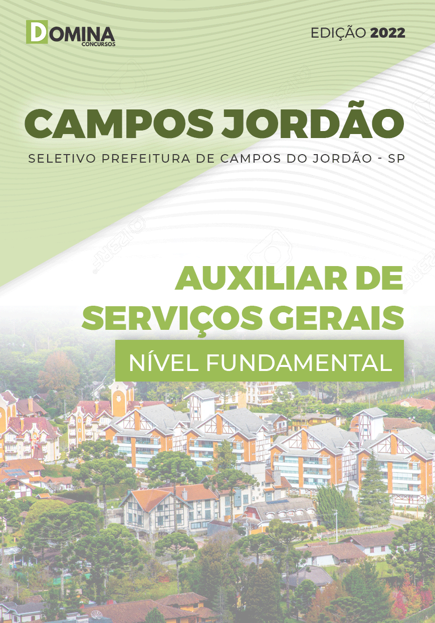 Apostila Campos Jordão SP 2022 Auxiliar Serviços Gerais