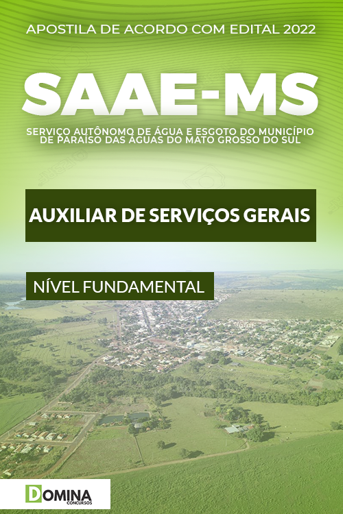 Apostila Digital SAAE MS 2022 Auxiliar Serviços Gerais