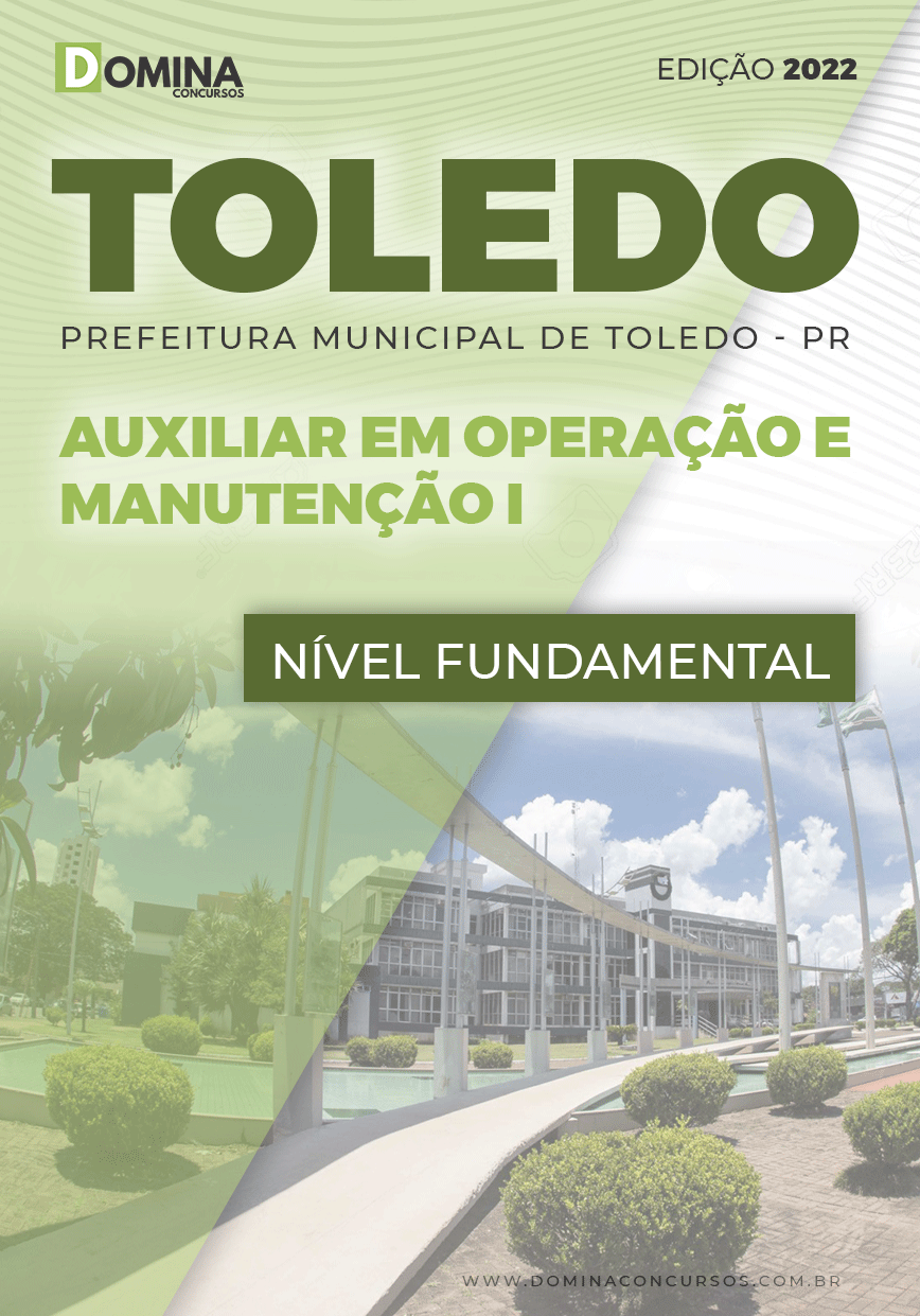 Apostila Pref Toledo PR 2022 Auxiliar Operação Manutenção