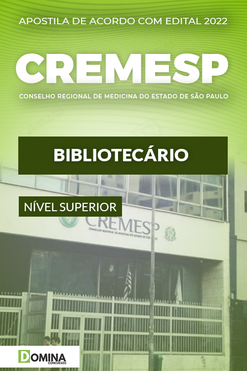 Apostila Digital Concurso CREMESP 2022 Bibliotecário